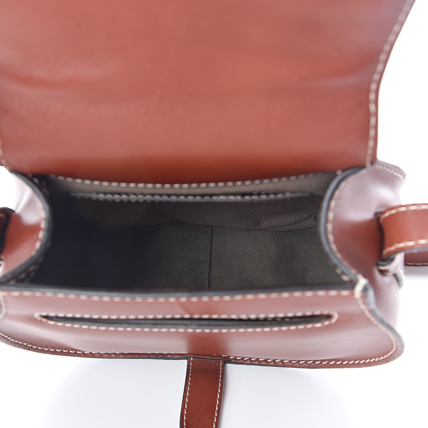 Chloe Shiny Calfskin Mini Marcie Round Crossbody Bag Sepia 5 of 9