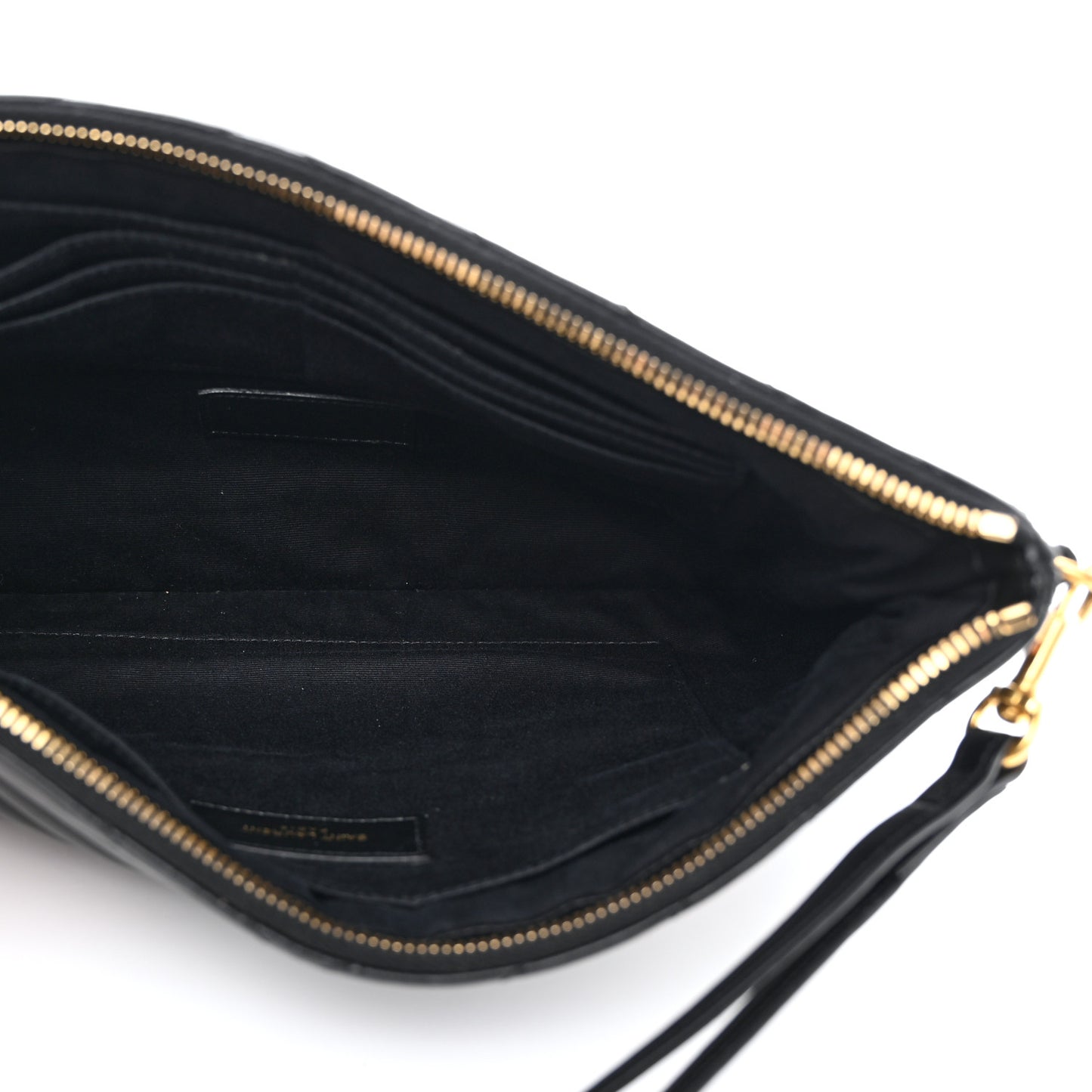 Calfskin Matelasse Monogram Cassandre Tablet Pouch Black