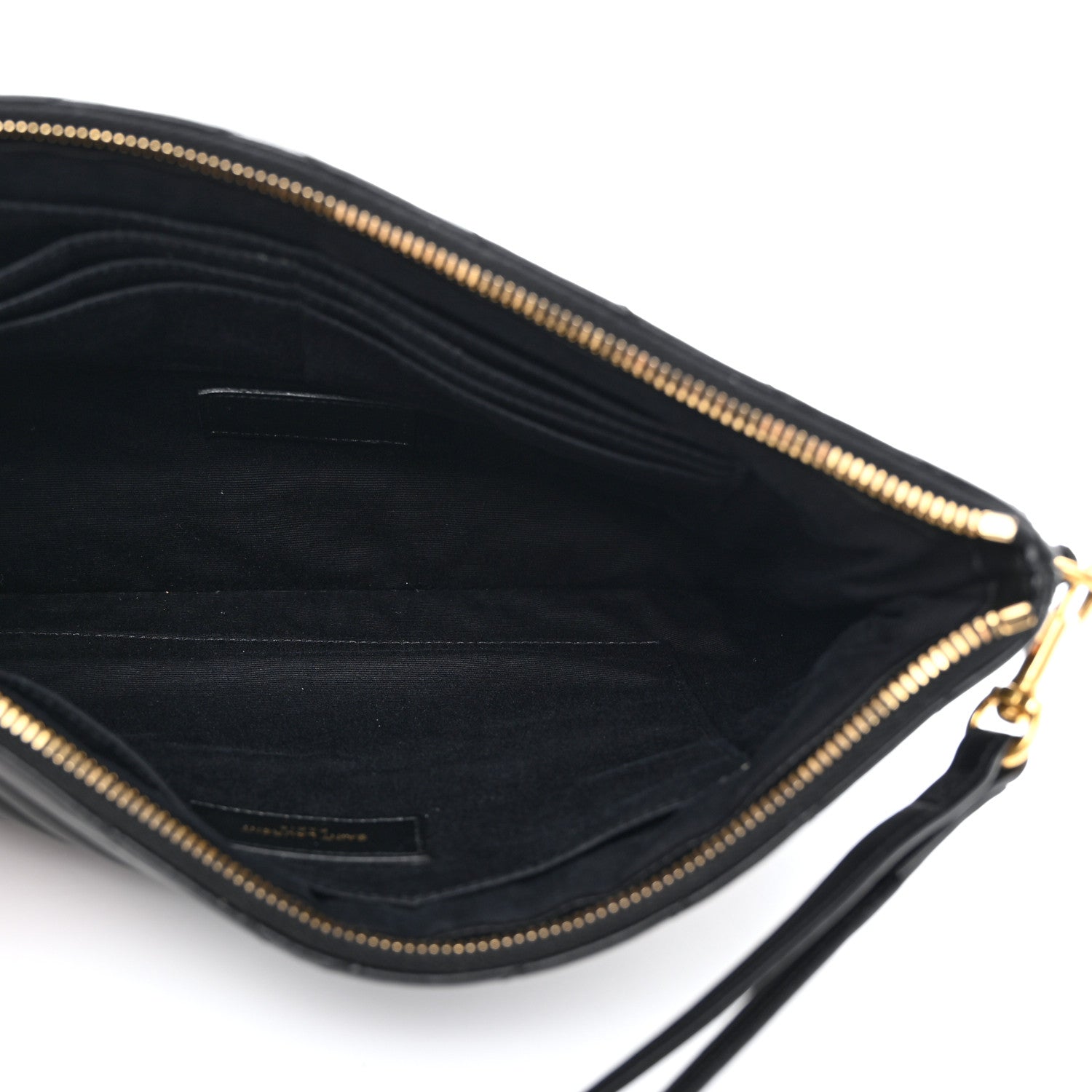 Saint Laurent Calfskin Matelasse Monogram Cassandre Tablet Pouch Black 5 of 7