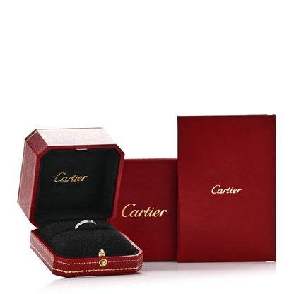 Cartier Platinum 2 Diamond 3mm C De Cartier Wedding Band Ring 52 6 7 of 7