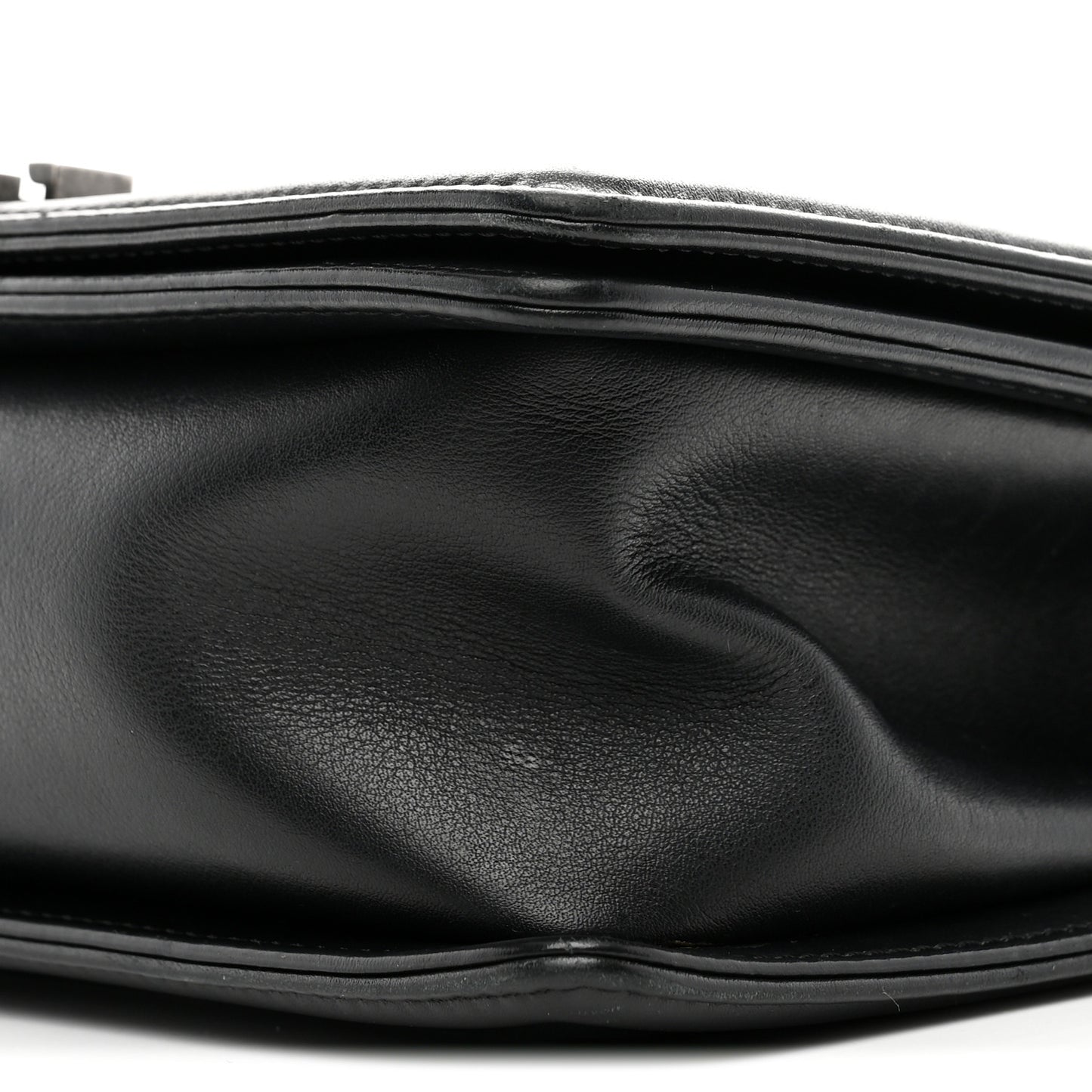 Calfskin Quilted Medium Boy Flap Black