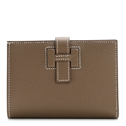 Hermes Epsom New H Passant Compact Wallet Etoupe 1 of 8