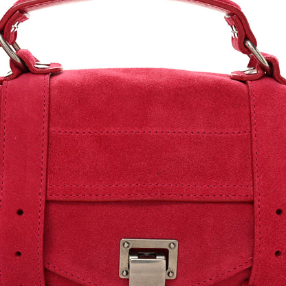 Proenza Schouler Suede Tiny PS1 Satchel Raspberry 8 of 10