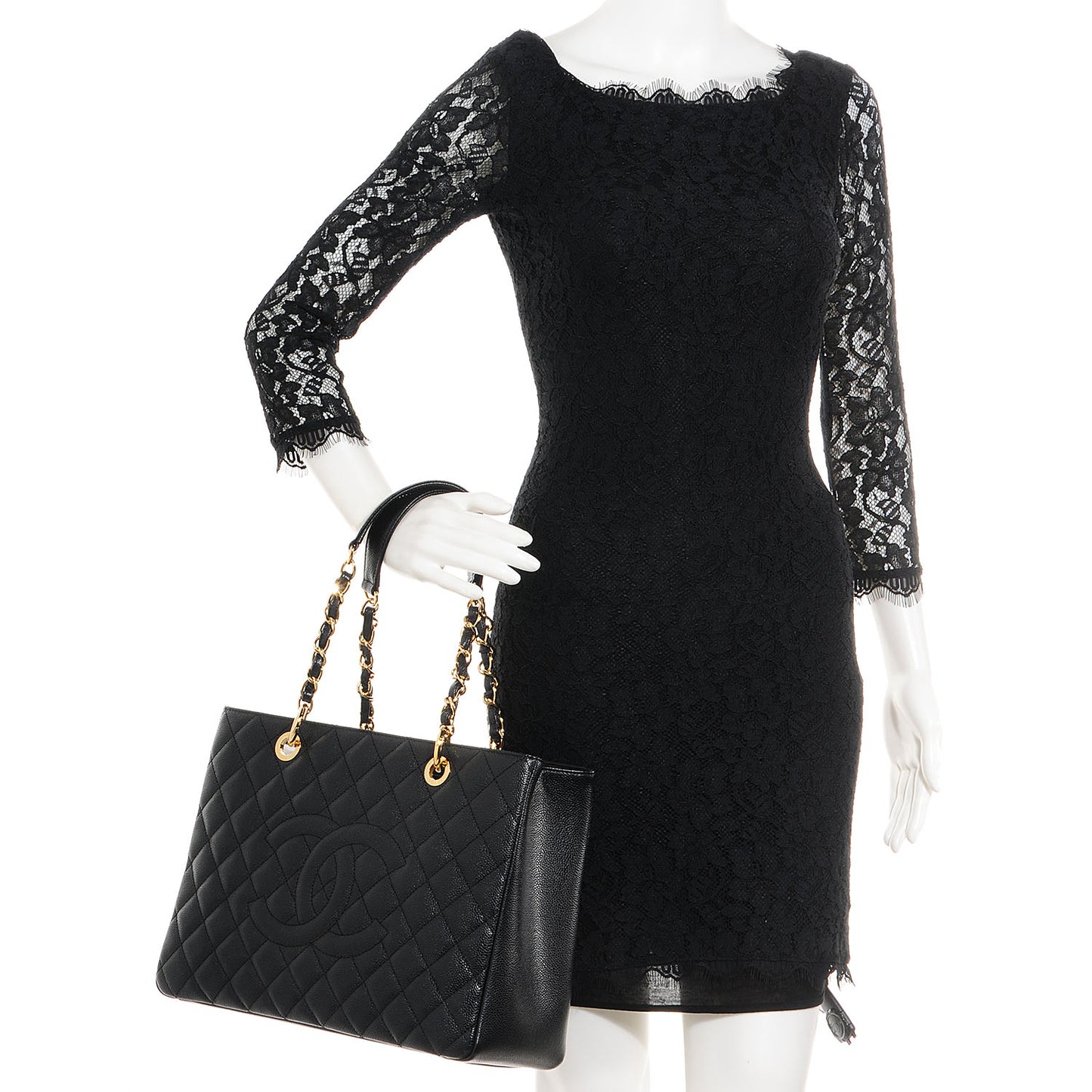 Caviar Grand Shopping Tote GST Black