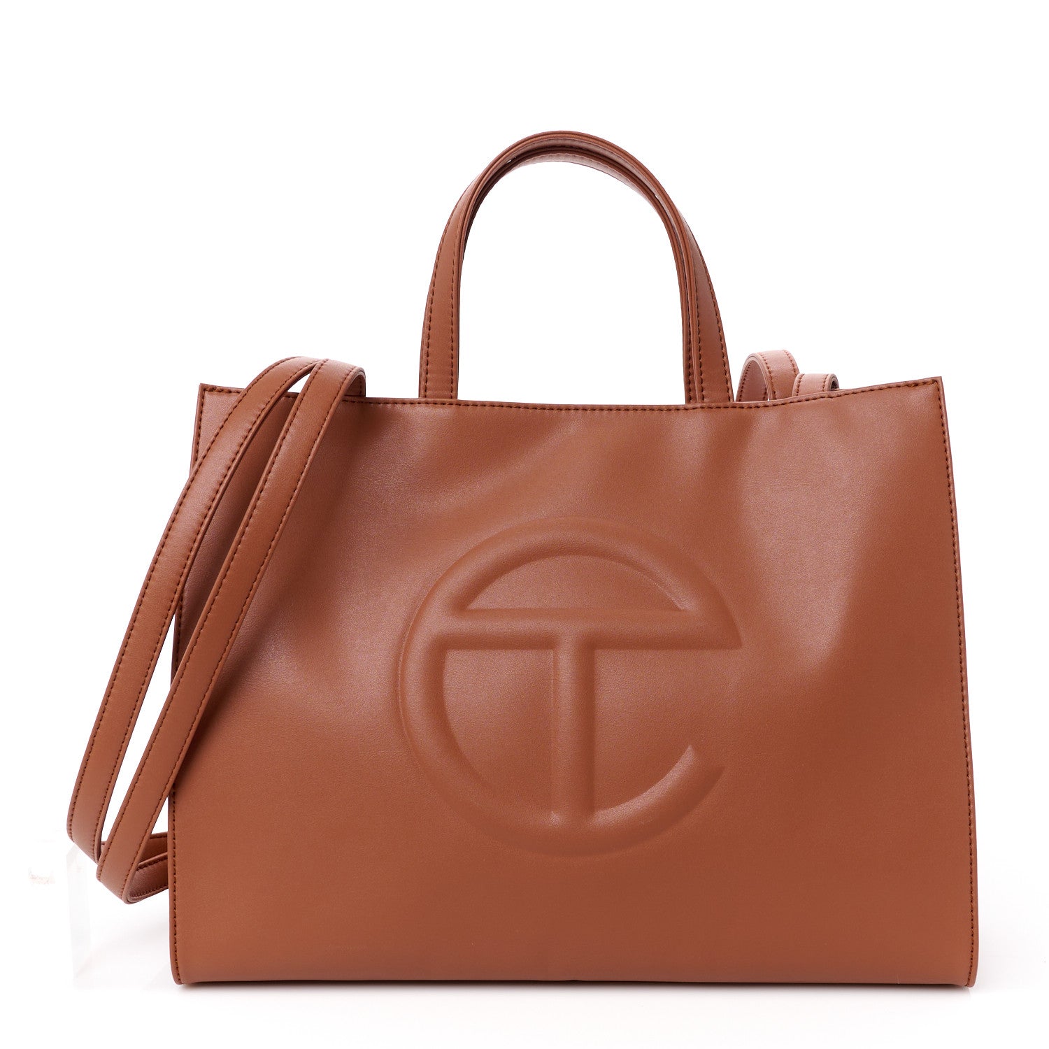 Telfar Vegan Leather Medium Shopping Bag Tan 1 of 11