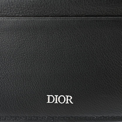 Christian Dior Coated Canvas Calfskin CD Diamond Bifold Wallet Black 6 of 9