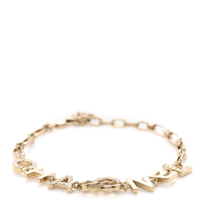 Chanel Metal Logo CC Chain Bracelet Gold 1 of 5