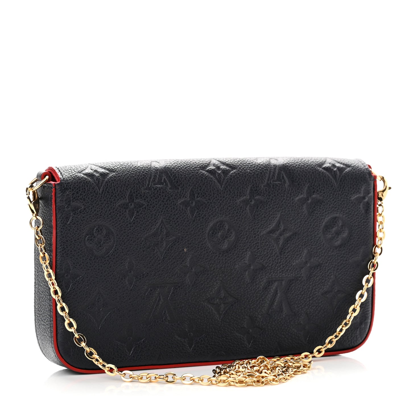 Empreinte Pochette Felicie Chain Wallet Marine Rouge