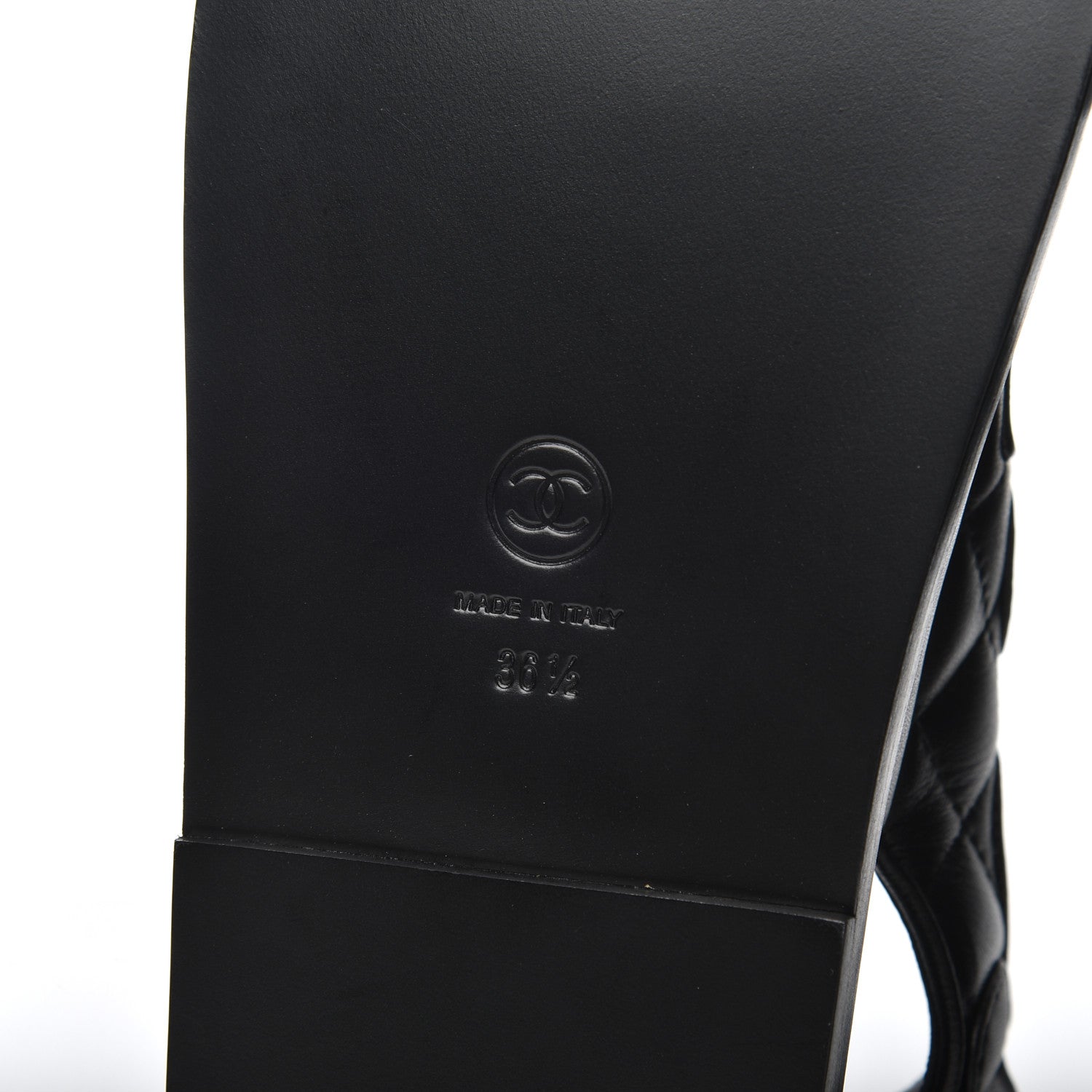 Chanel Lambskin Velcro Dad Sandals 36.5 Black 7 of 17