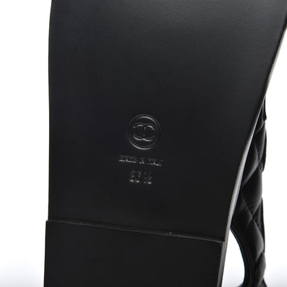 Chanel Lambskin Velcro Dad Sandals 36.5 Black 7 of 17