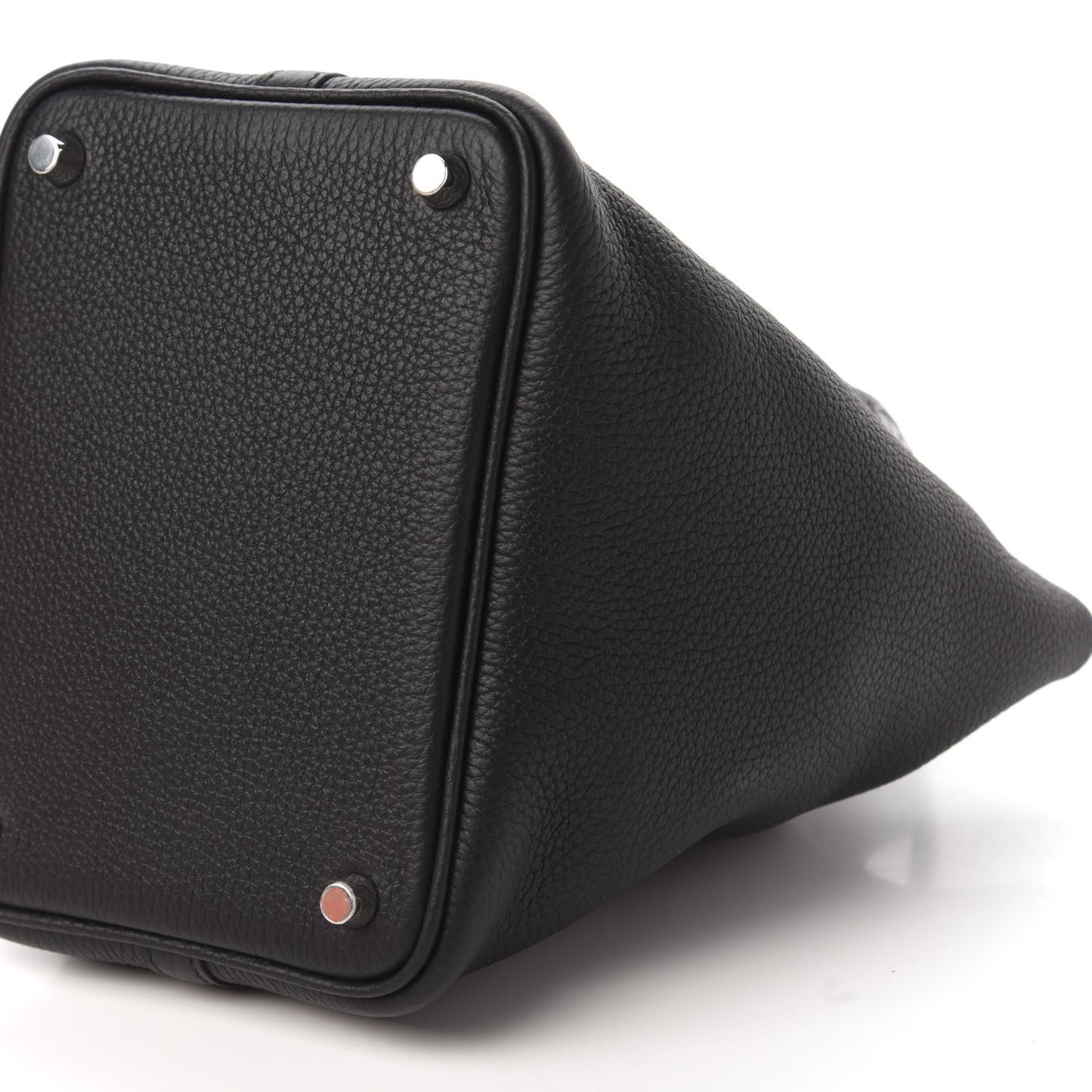 Taurillon Clemence Matte Alligator Picotin Lock Touch 18 PM Black