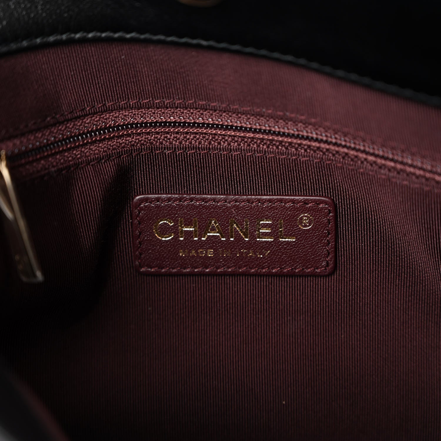 Chanel Lambskin Large Shopping Chain Tote Black 6 of 9