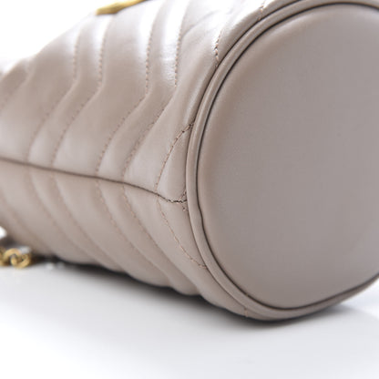 Gucci Calfskin Matelasse Mini GG Marmont 2.0 Bucket Bag Porcelain Rose 9 of 11