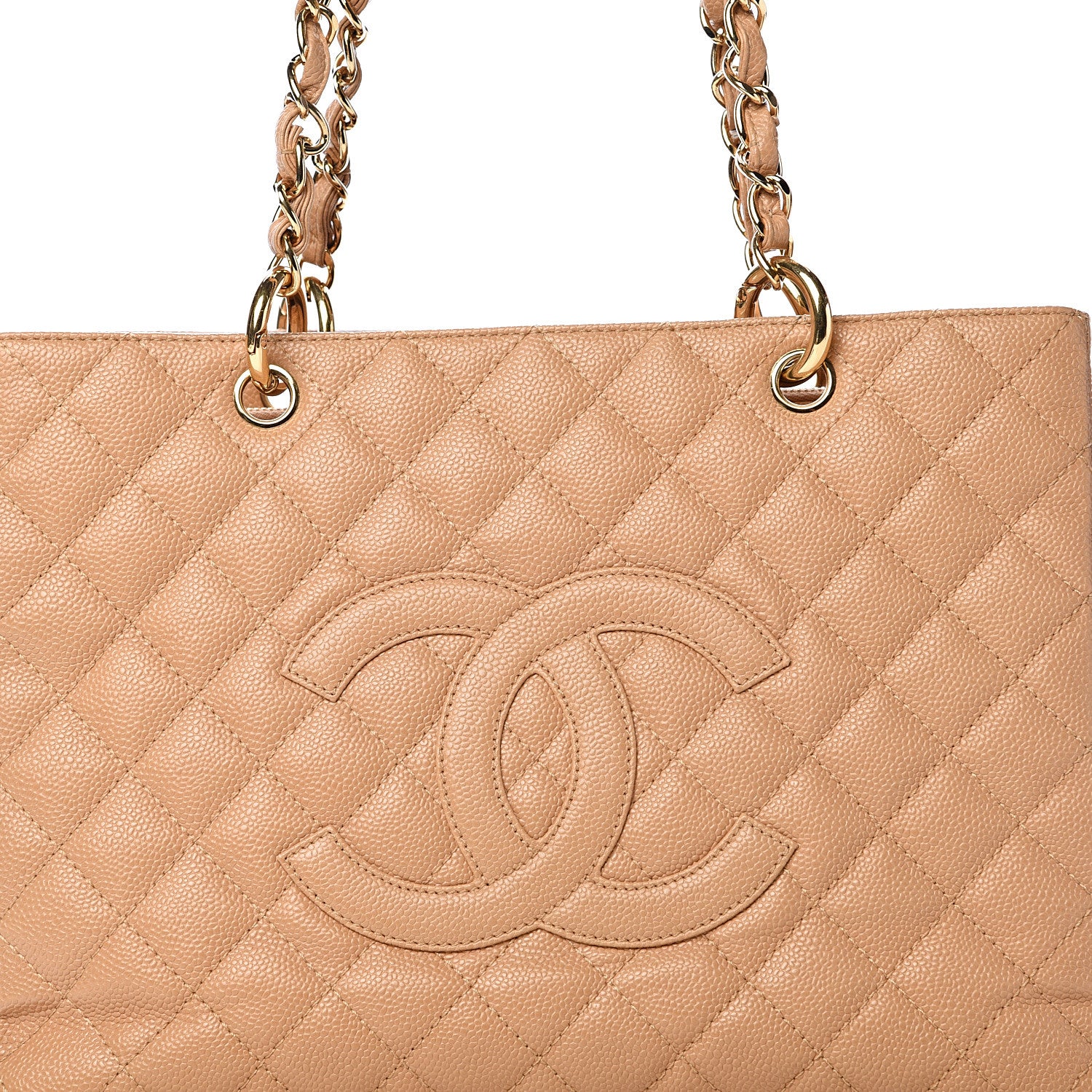 Chanel Caviar Quilted Grand Shopping Tote GST Beige Clair 7 of 11