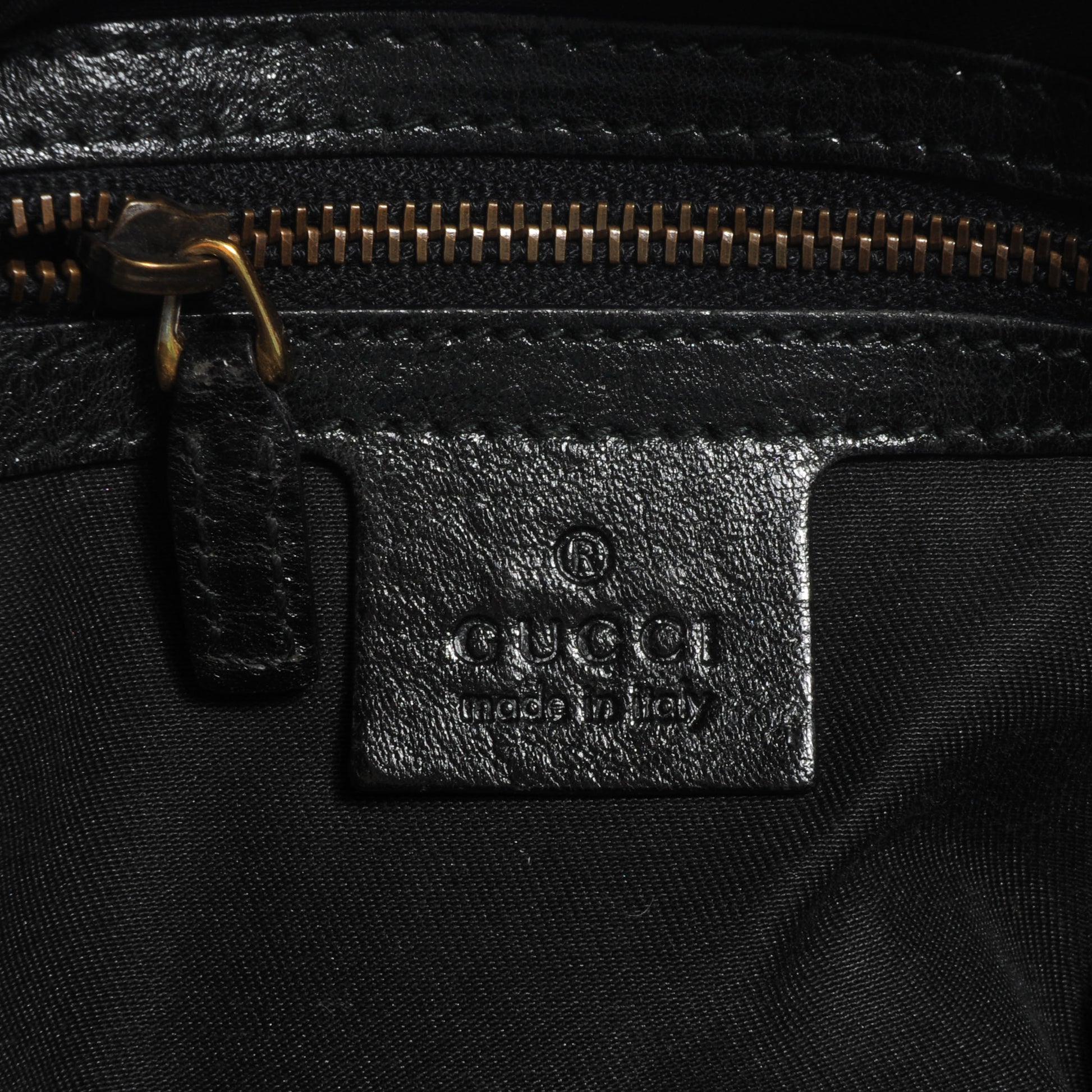 Gucci Monogram GG Medium Jockey Hobo Black 6 of 7
