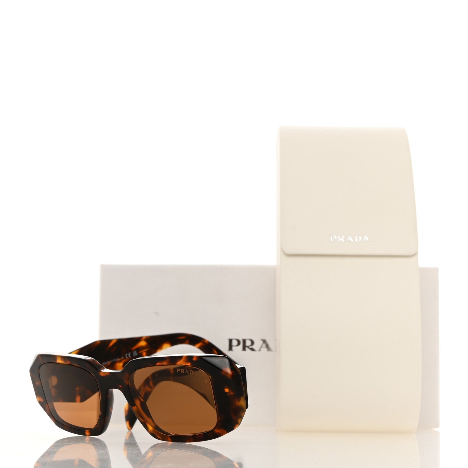Prada Acetate Symbole Sunglasses SPR 17W Havana 8 of 8