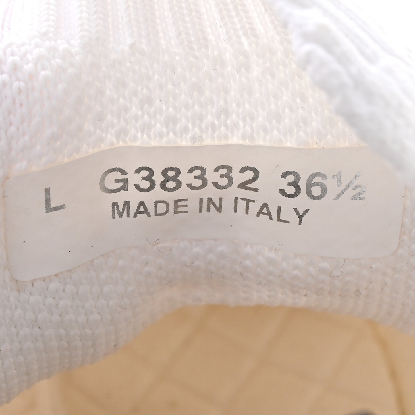 Fabric Logo Sneakers 36.5 White