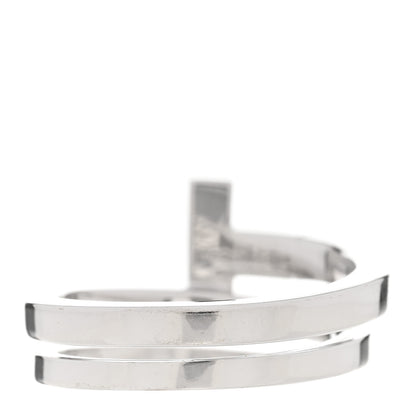 Tiffany 18K White Gold Diamond T Square Wrap Ring 49 4.75 3 of 5