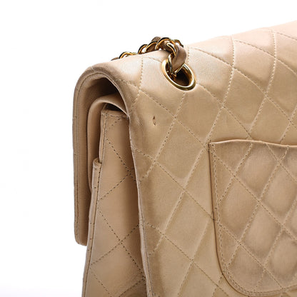 Chanel Lambskin Quilted Medium Double Flap Beige 11 of 19