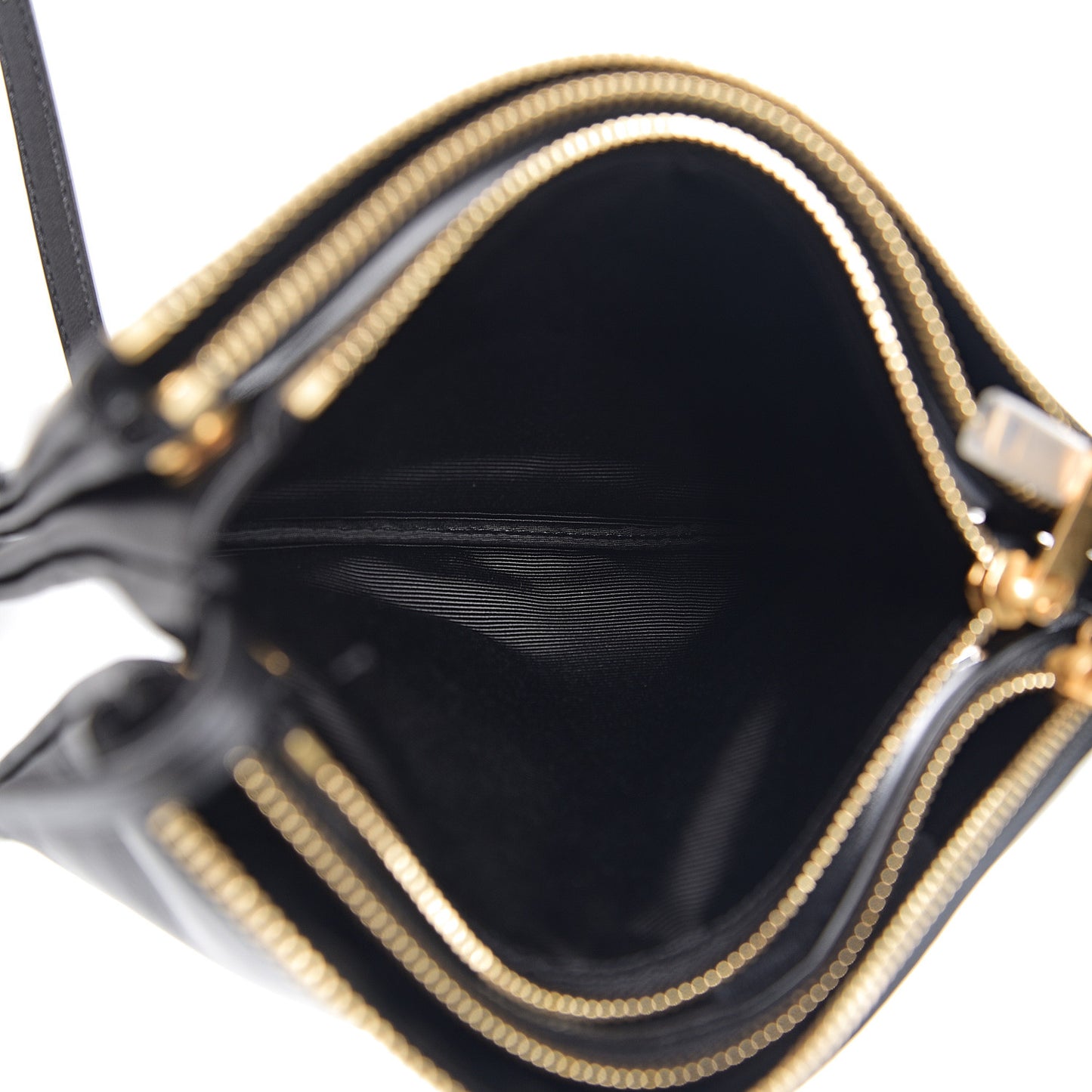 Lambskin Small Trio Crossbody Bag Black