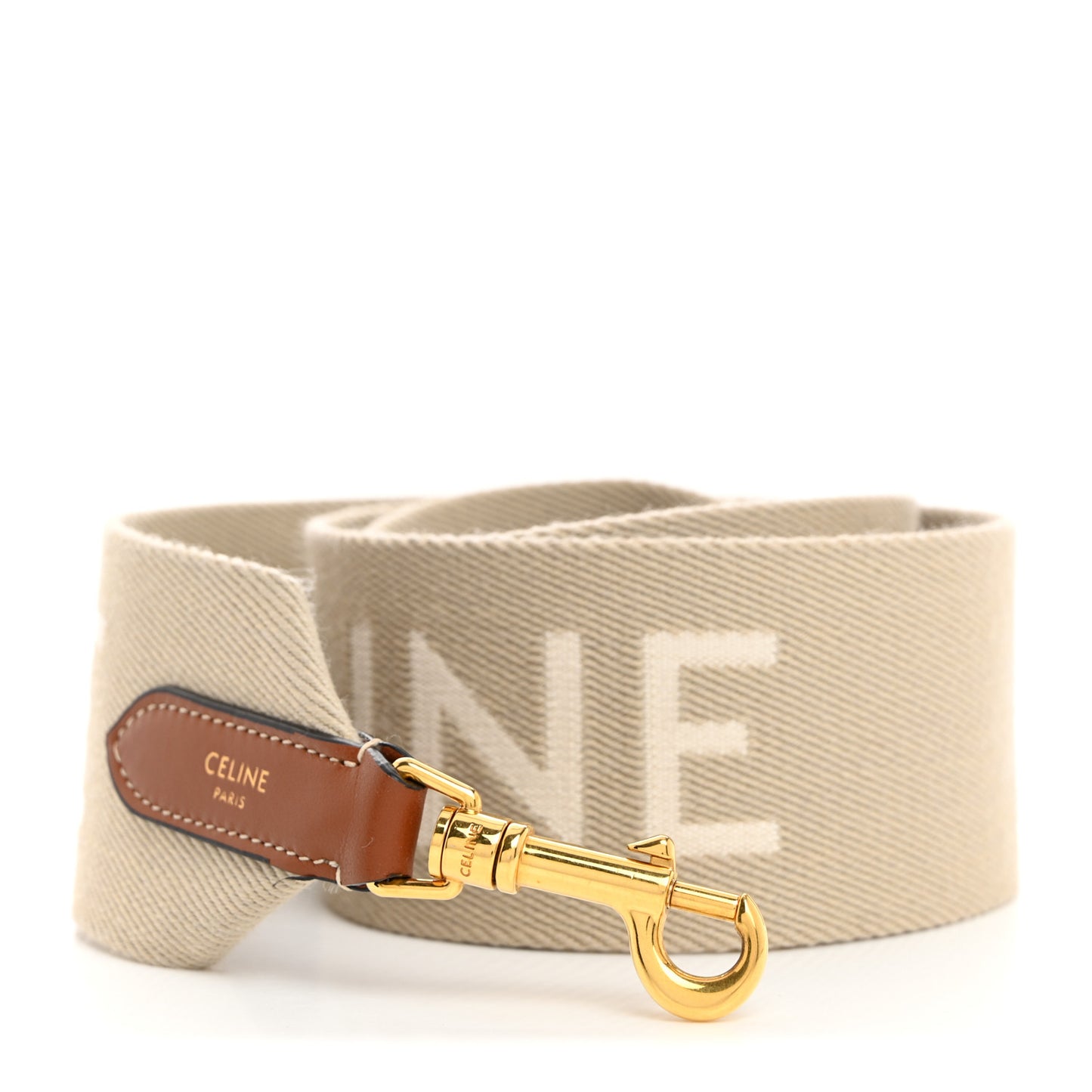 Jacquard Wool Logo Short Strap Beige White