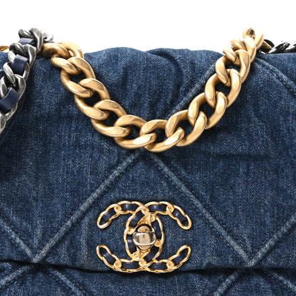 Chanel Denim Quilted Medium Chanel 19 Flap Blue 7 of 10