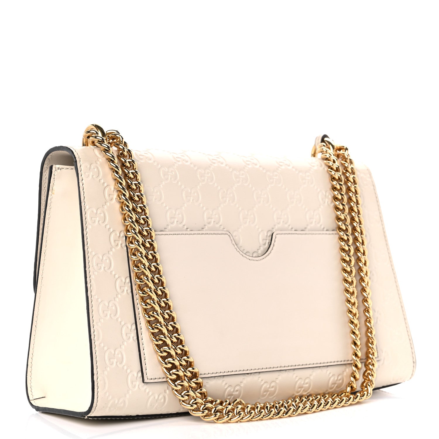 Gucci Guccissima Medium Padlock Shoulder Bag Mystic White 3 of 18