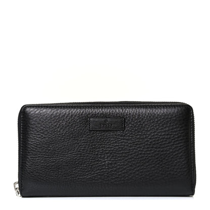 Gucci Pebbled Calfskin Zip Around Wallet Black 1 of 5