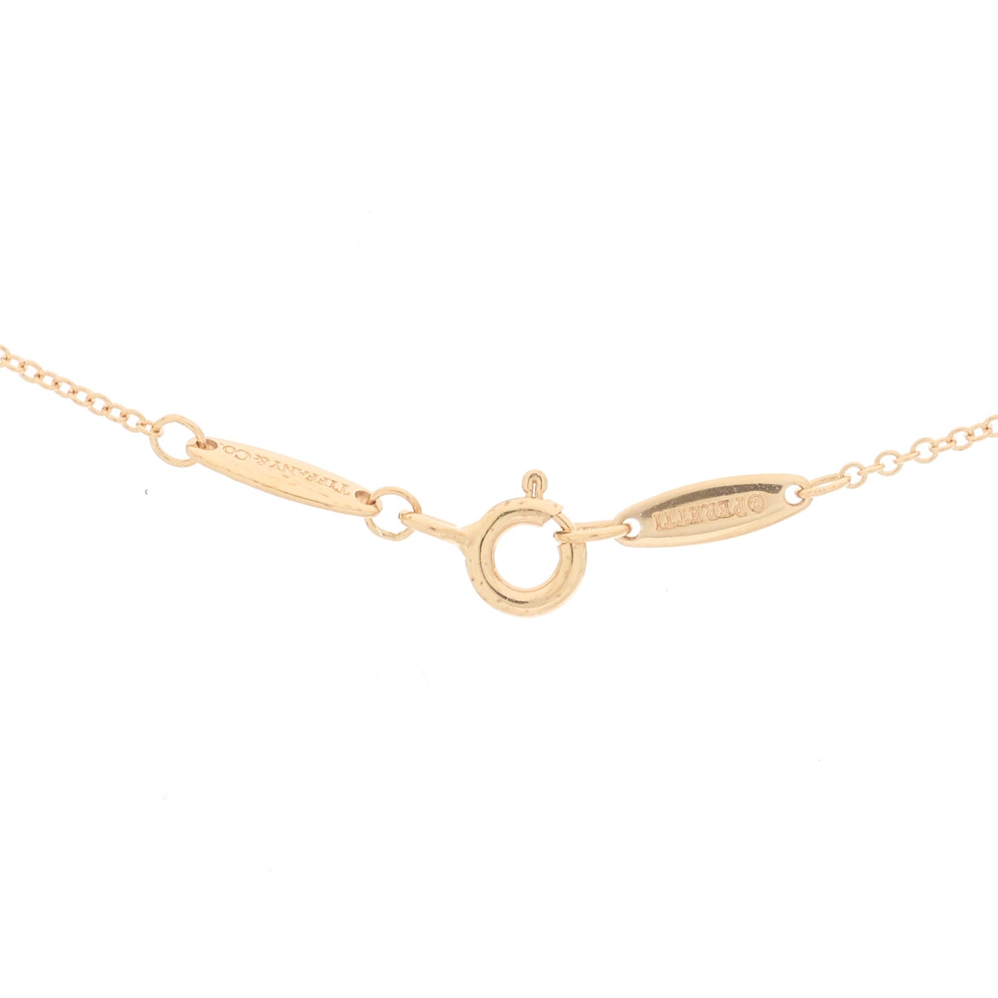 18K Rose Gold Diamond .24ct Elsa Peretti Diamonds by the Yard Pendant Necklace