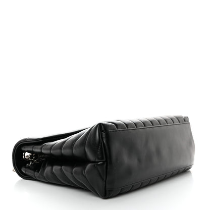 Saint Laurent Calfskin Y Quilted Monogram Medium Loulou Chain Satchel Black 4 of 11