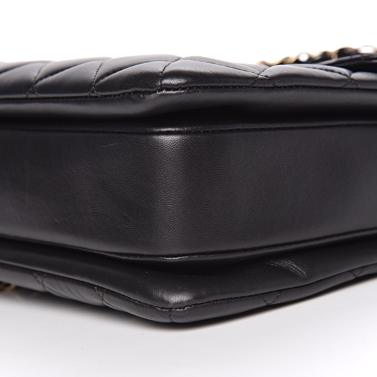 Lambskin Quilted Large Trendy CC Dual Handle Flap Bag Black