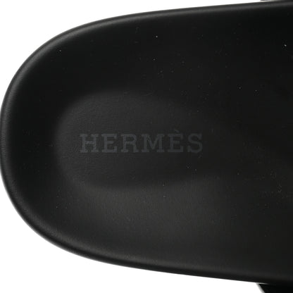 Hermes Calfskin Womens Chypre Sandals 36.5 Black 6 of 8