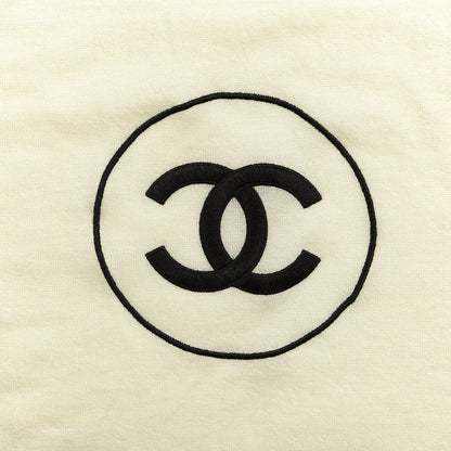 Chanel Cashmere Silk CC Scarf White Black 2 of 3