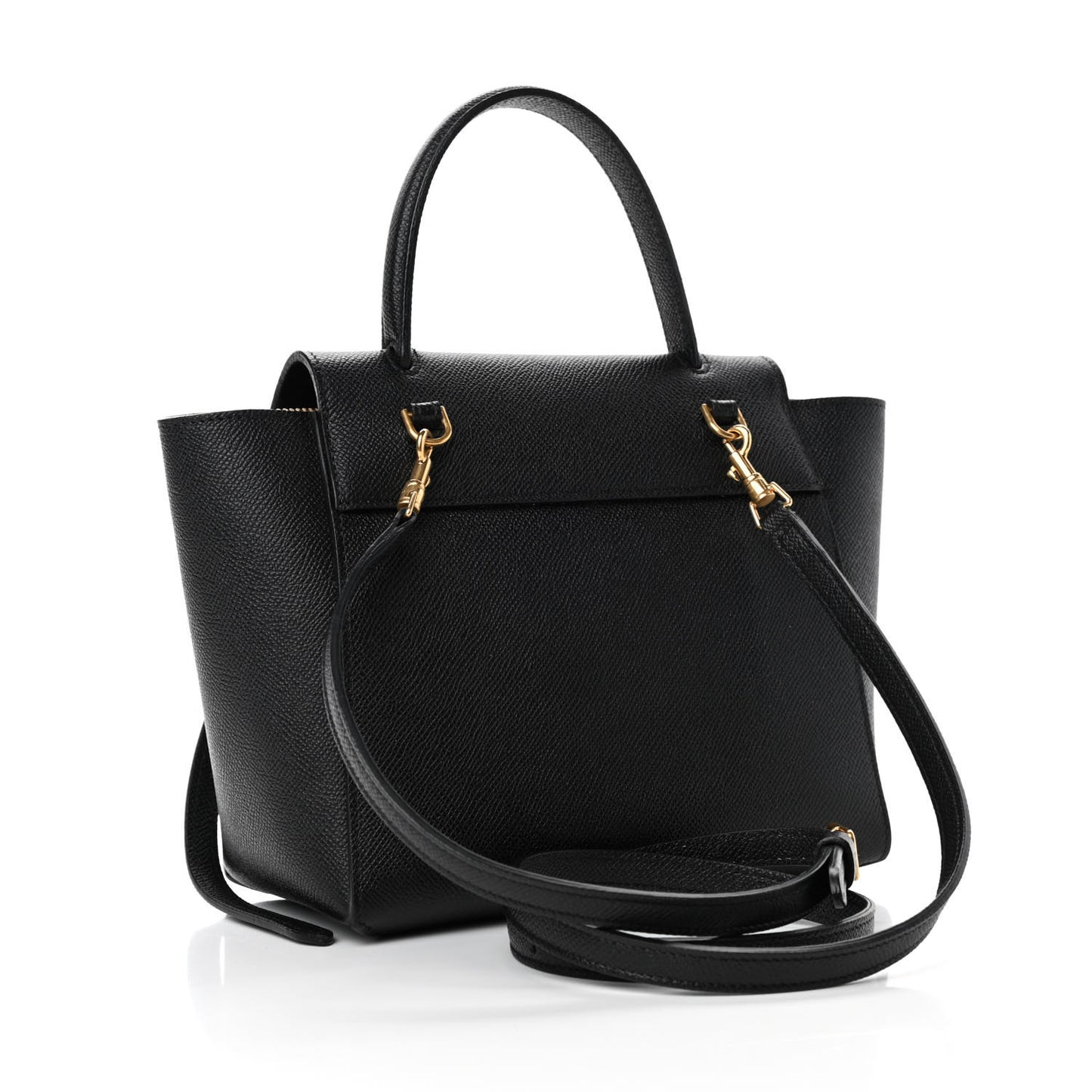 Grained Calfskin Nano Belt Bag Black
