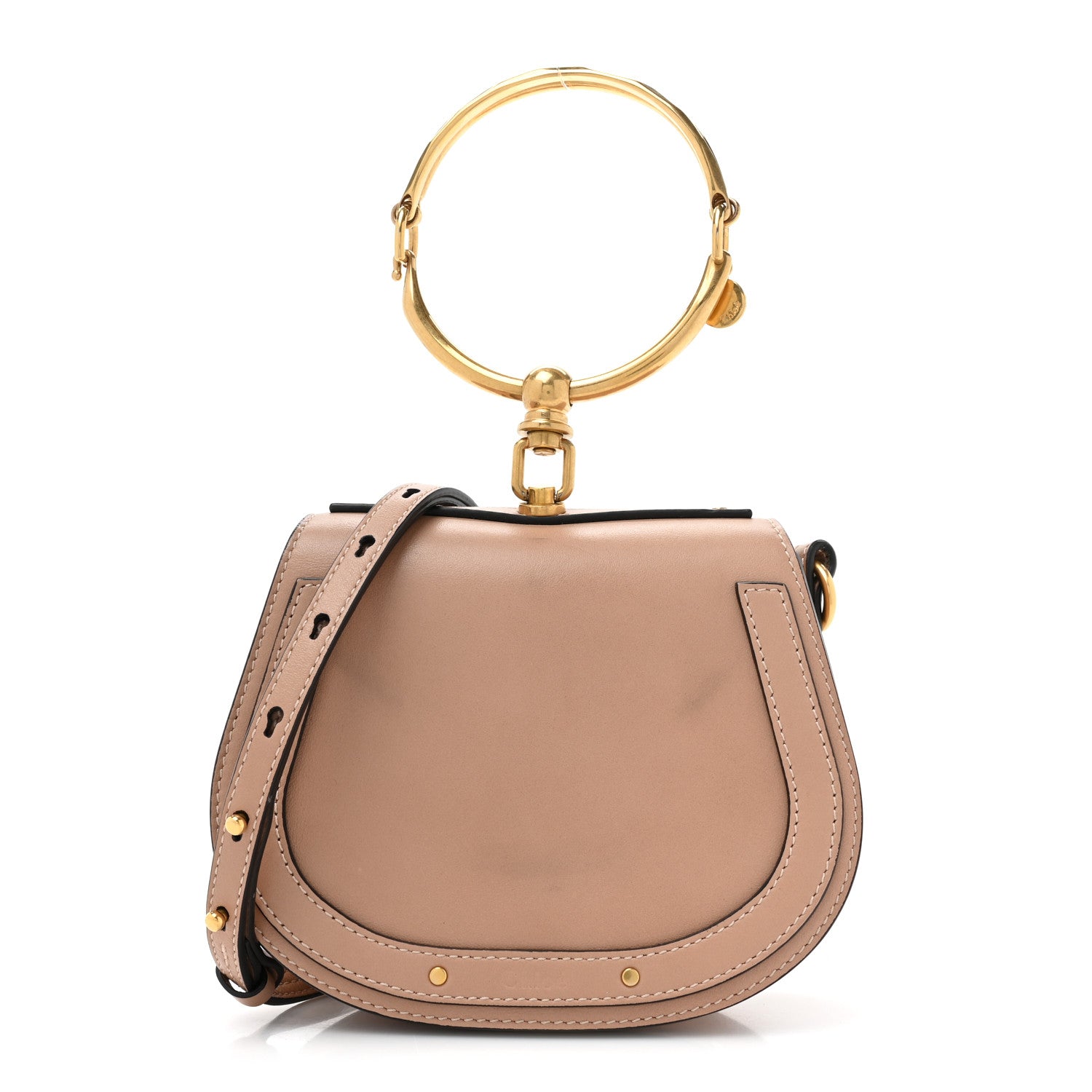 Chloe Calfskin Suede Small Nile Bracelet Bag Biscotti Beige 1 of 12