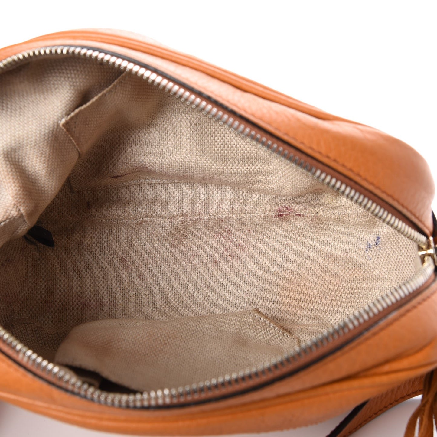 Pebbled Calfskin Small Soho Disco Bag Curcuma
