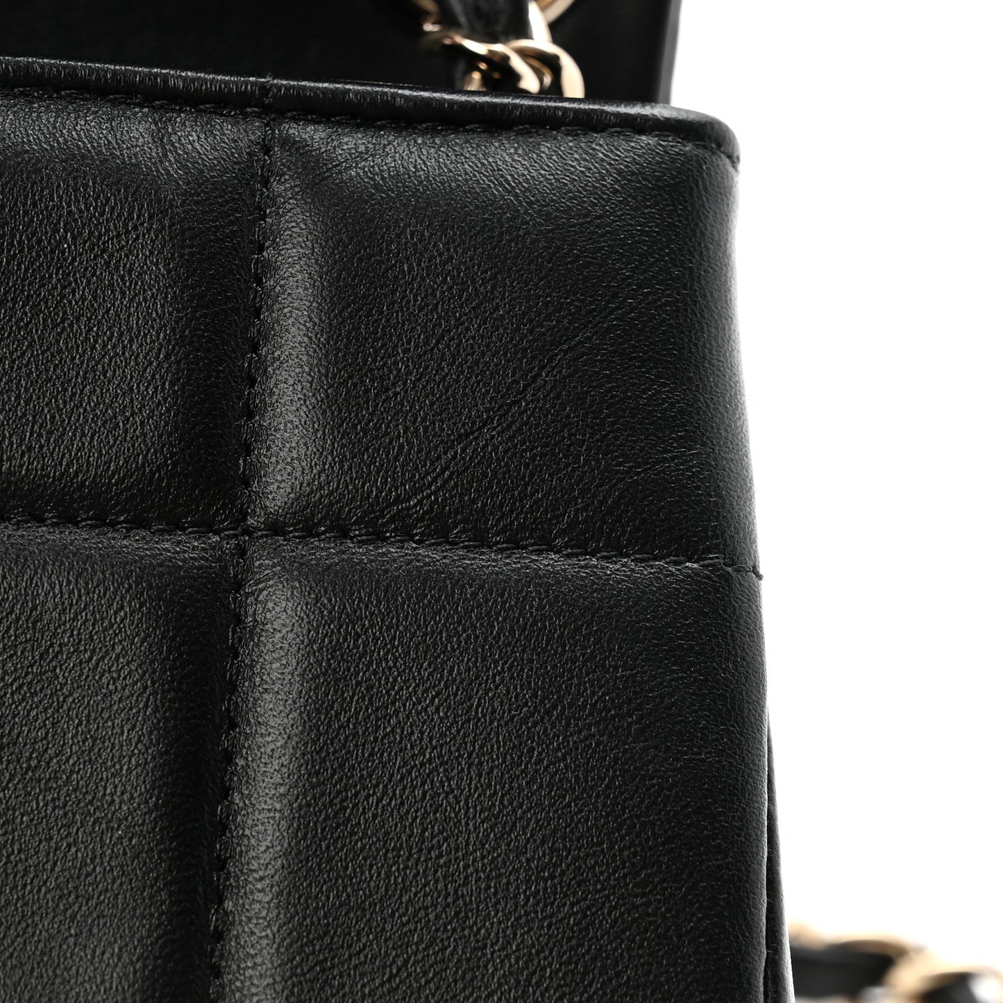 Lambskin Resin Crystal Square Quilted Mini Monacoco Flap Black