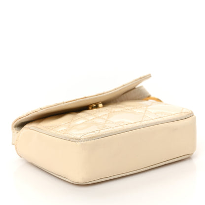 Christian Dior Patent Cannage Mini Crossbody Pouch White 4 of 9
