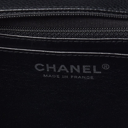 Chanel Caviar Quilted Jumbo Single Flap Black 7 of 9