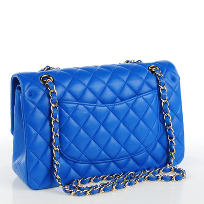 Chanel Lambskin Quilted Medium Double Flap Blue 3 of 8