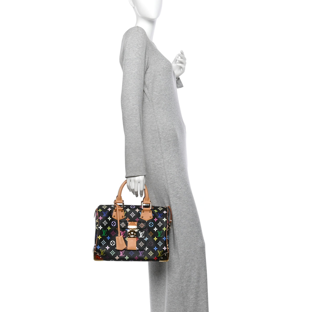 Louis Vuitton Monogram Multicolor Speedy 30 Black 2 of 9