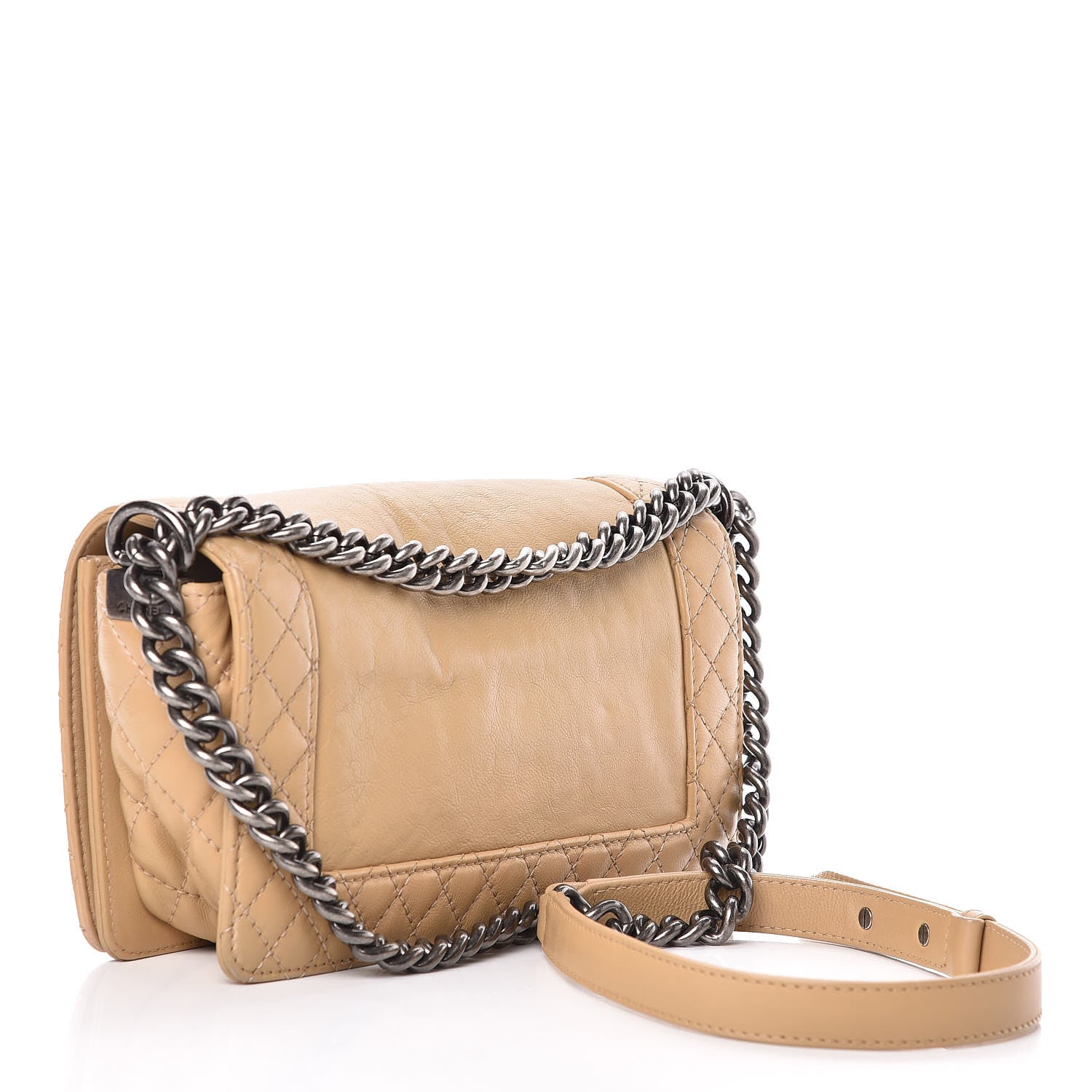 Chanel Calfskin Medium Boy Reverso Flap Beige Clair 3 of 11