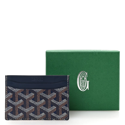 Goyard Goyardine Saint Sulpice Card Holder Navy 7 of 7