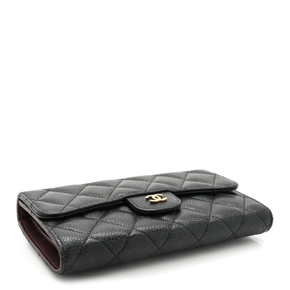 Chanel Caviar Quilted Large Flap Wallet Black 4 of 17