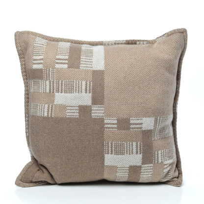 Hermes Wool Cashmere Avalon Paper Block Pillow Ecru Naturel 2 of 3