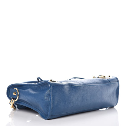 Balenciaga Shiny Goatskin Gold Metallic Edge Hardware S City Bleu Abysse 4 of 9