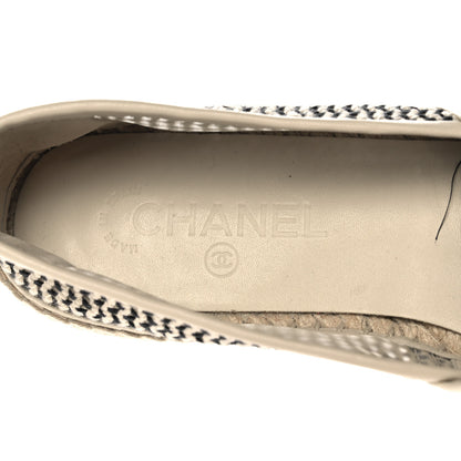 Chanel Mesh Grosgrain CC Espadrilles 41 Beige Black 7 of 7