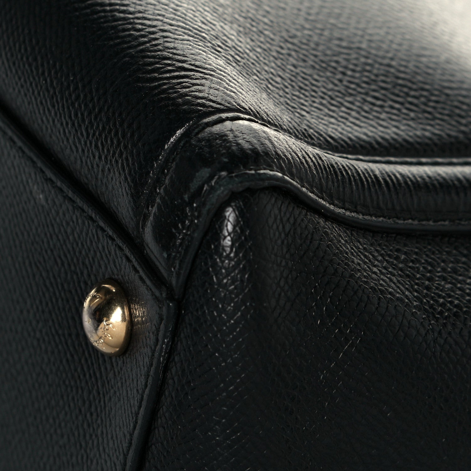 Salvatore Ferragamo Hammered Calfskin Vara Bow Chain Tote Black 11 of 23