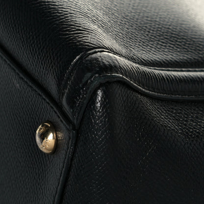 Salvatore Ferragamo Hammered Calfskin Vara Bow Chain Tote Black 11 of 23