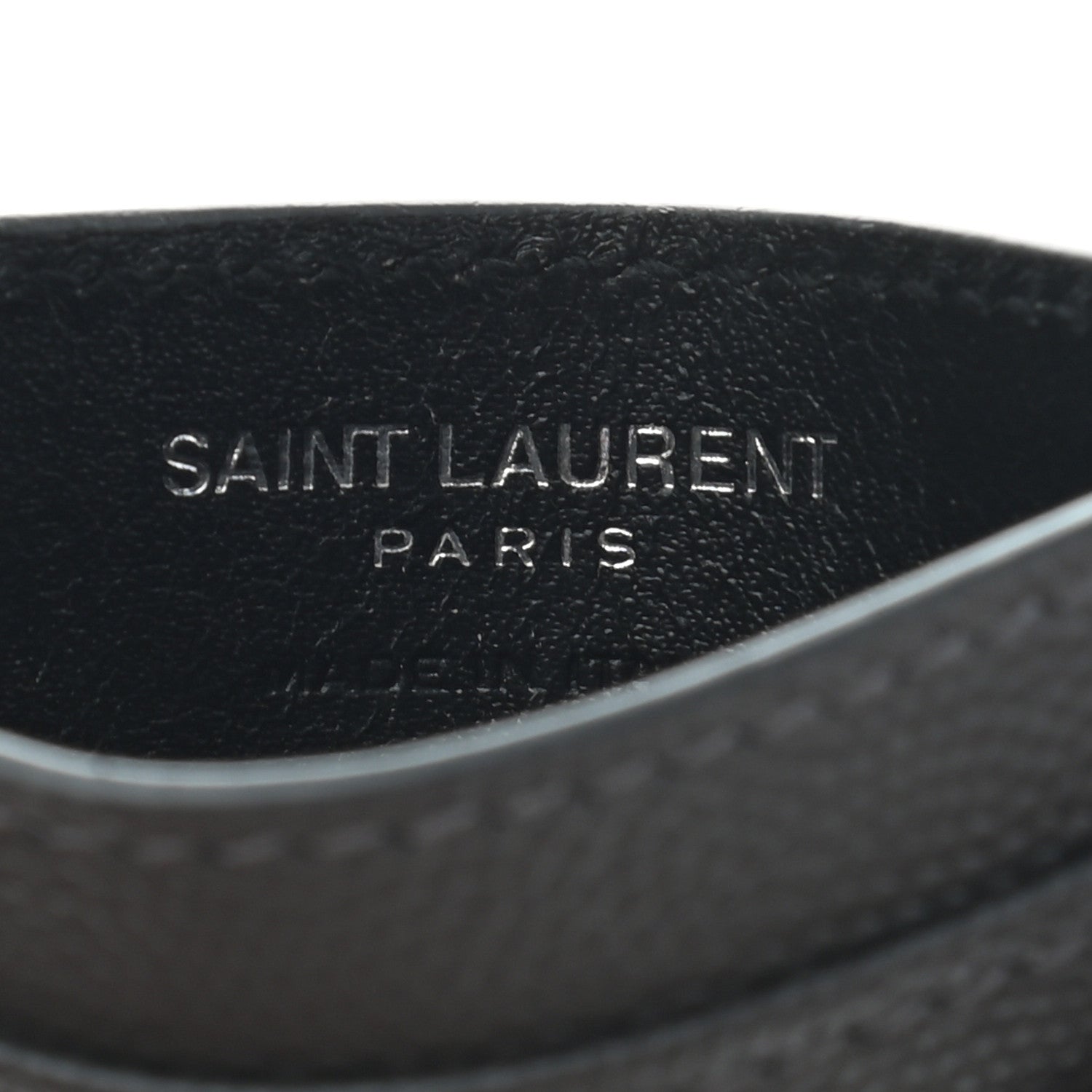 Saint Laurent Grain De Poudre Matelasse Chevron Monogram Credit Card Case Earth 6 of 7